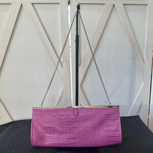 Aldo Faux Croc-Embossed Chain Clutch